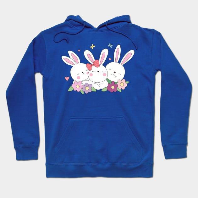 Easter Bunnies Hoodie by valentinahramov